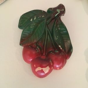 Chalkware (plaster fruit) 1950's, set of three